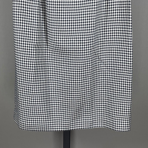 NEW Talbots Skirt Womens 8 petite black houndstooth classic preppy - Picture 3 of 9